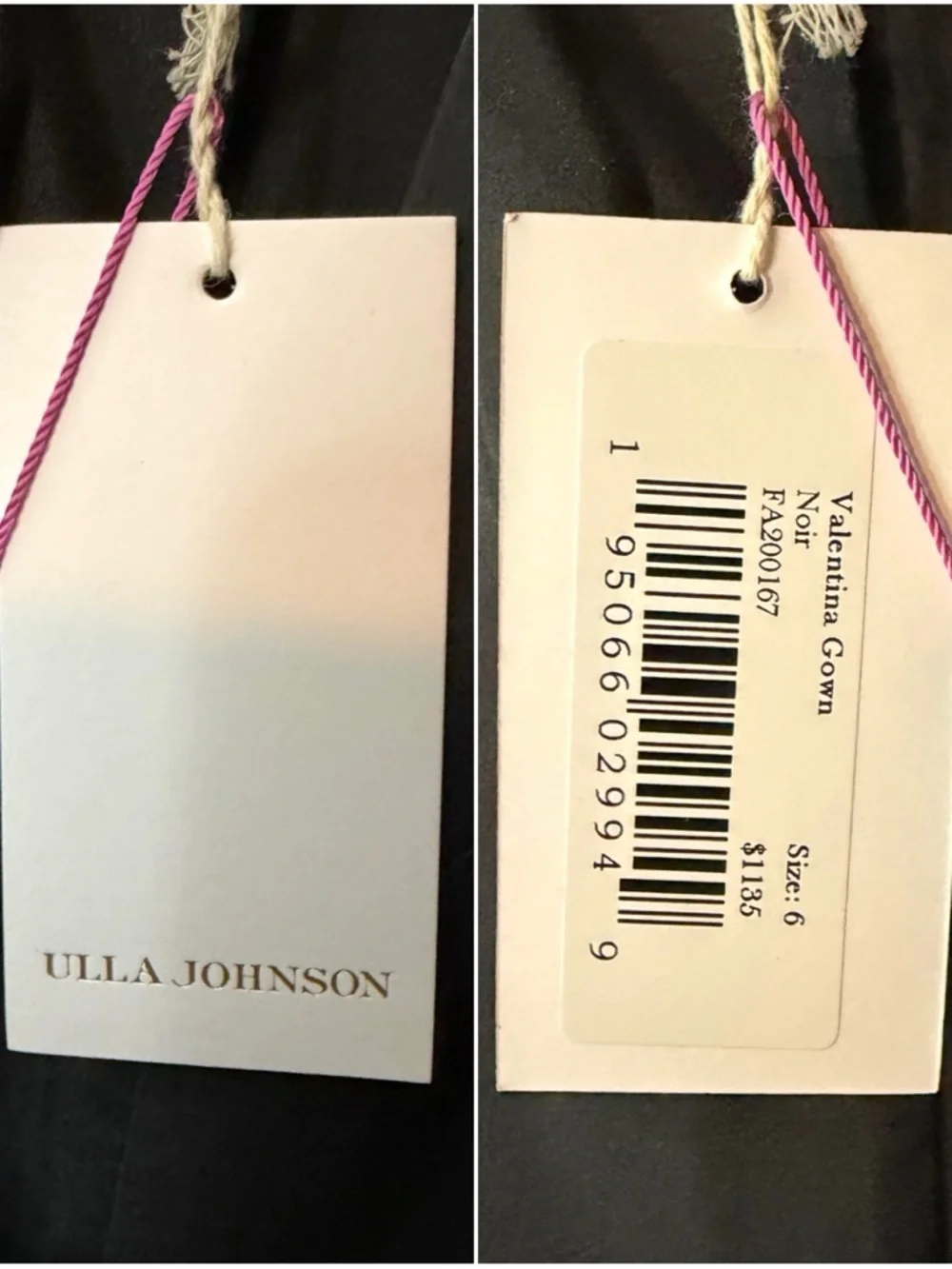 Ulla Johnson Valentina Silk Tiered Ruffle Midi Dress Black 6 NWT - Picture 6 of 15